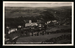 AK Schwäb. Hall, Krankenhaus U. Diakonissenanstalt Vom Flugzeug Aus  - Schwaebisch Hall