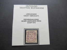 SBZ Lokalausgabe 1945 Niesky Oberlausitz Briefstück Mit Vollstempel Niesky 19.10.1945 - Gebraucht