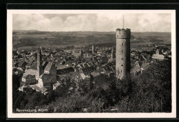 AK Ravensburg /Württ., Ansicht Mit Turm Und Kirche  - Ravensburg