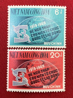 Stamps Vietnam South (International Labor Organization - 29/10/1969 ) -GOOD Stamps- 1 Set/2pcs - Viêt-Nam