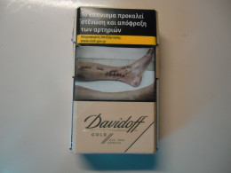 GREECE USED EMPTY CIGARETTES BOXES DAVIDOFF - Empty Tobacco Boxes