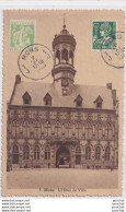 10- MONS  - L ' HOTEL DE VILLE - ( OBLITERATION DE 1933 - 2 SCANS ) - Mons