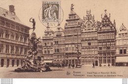 10- ANVERS (ANTWERPEN) GRAND ' PLACE ET  MONUMENT BRABO - ( 2 SCANS ) - Antwerpen