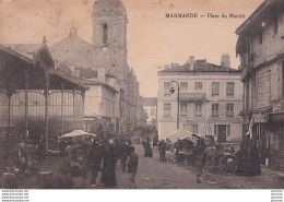 O8-47) MARMANDE - PLACE DU MARCHE - (BELLE ANIMATION - 2 SCANS ) - Marmande