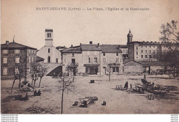 O1-42) SAINT JODARD (LOIRE) LA PLACE , L ' EGLISE  ET LE  SEMINAIRE - ( 2 SCANS ) - Other & Unclassified