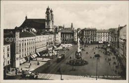 71555373 Linz Donau Platz Des 12. November Mit Altem Dom Dreifaltigkeitssaeule L - Sonstige & Ohne Zuordnung