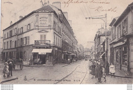 O32-92) COURBEVOIE - AVENUE DE PARIS - ( ANIMATION - OBLITERATION DE 1904 - 2 SCANS ) - Courbevoie