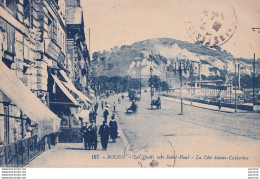 O30-76) ROUEN - LES QUAIS VERS SAINT PAUL - LA COTE SAINTE CATHERINE  - ( 2 SCANS ) - Rouen