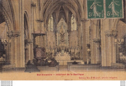 47) BON ENCONTRE - INTERIEUR DE LA BASILIQUE - ( CARTE TOILEE COULEURS - EDITION BRU ET MOUSTEL , ARTICLES RELIGIEUX ) - Bon Encontre