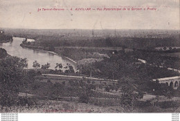 O27-82) AUVILLAR (TARN ET GARONNE) VUE PANORAMIQUE DE LA GARONNE A POUTOY   - ( 2 SCANS ) - Auvillar