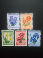 NIEDERLANDE MI-NR. 607-611 POSTFRISCH(MINT) BLUMEN(II) 1953 NARZISSE HYAZINTHE LILIE - Unused Stamps