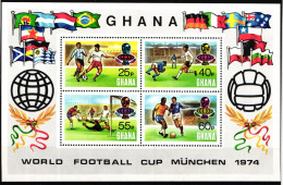 Ghana Block 57 A Postfrisch Fußball WM 1974 #IR621 - Ghana (1957-...)