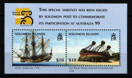 Salomon Inseln Block 55 Postfrisch Schifffahrt #JH431 - Salomon (Iles 1978-...)