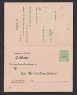 Bayern Dienst Ganzsache An Den Gemeindewaisenrat - Postal  Stationery