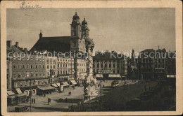 71555128 Linz Donau AH Platz Hauptplatz Mit Dreifaltigkeitssaeule Dom Linz - Autres & Non Classés