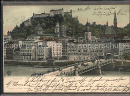 71545501 Salzburg Oesterreich Staatsbruecke Altstadt Mit Festung Hohensalzburg H - Sonstige & Ohne Zuordnung