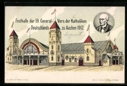 AK Aachen, Festhalle Der 59. General-Vers. Der Katholiken Deutschlands  - Aachen