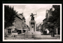 AK Grossenhain I. Sa., Diana-Brunnen Mit Frauenmarkt  - Grossenhain