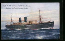 Künstler-AK Australisches Post- Und Passagierschiff SS Chitral Auf Hoher See  - Steamers