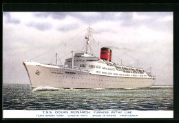 AK Passagierschiff TSS Ocean Monarch, Furness Withy Line  - Steamers