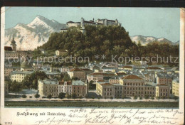 71545407 Salzburg Oesterreich Stadtblick Mit Festung Hohensalzburg Und Untersber - Sonstige & Ohne Zuordnung