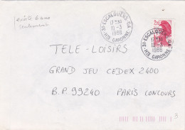 LAC De Escalquens (Castanet-Tolosan - 31) Pour Paris (75) - 10 Mars 1988 - Timbre 2.20F YT 2376 - CAD Type A9 - 1961-....