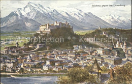 71545260 Salzburg Oesterreich Stadtblick Mit Festung Hohensalzburg Und Untersber - Autres & Non Classés