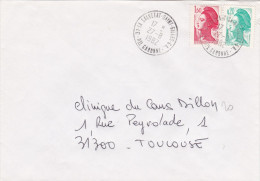 ESC De La Salvetat-Saint-Gilles (31) Pour Toulouse (31) - 27 Août 1982 - Timbre 0.20F YT2181 +1.60F YT2187 - CAD Type A9 - 1961-....