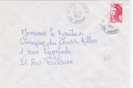 ESC De Saint-Alban (31) Pour Toulouse (31) - 9 Octobre 1984 - Timbre 2.10F YT 2319 - CAD Type A9 - 1961-....