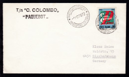 PIROSCAFO ITALIANO CRISTOFORO COLOMBO 1.2.1972 + L1 T/n "C. COLOMBO" Auf Brief - Sonstige & Ohne Zuordnung