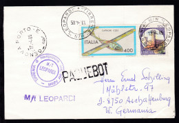 "TIRRENIA" M/N "LEOPARDI" 13.4.85 + L1 + Bordstempel Auf Postkarte - Sonstige & Ohne Zuordnung