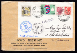 POSTE ITALIANE M/N PALATINO 19.7.1982 + L1 + Bordstempel Auf Reedereiumschlag  - Other & Unclassified