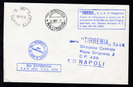 "TIRRENIA" M/N SARDEGNA 19 GIU 80 + R2 + Bordstempel Auf Dienstbrief Mit  - Autres & Non Classés