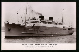 AK Passagierschiff MV Ulster Monarch, Liverpool-Belfast Express Service, Ulster Imperial Line  - Paquebots