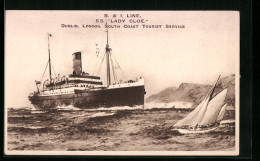 AK Passagierschiff S. S. Lady Cloe In Fahrt  - Steamers