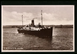 AK Passagierschiff G.W.R.S.S. St. Julian Vor Küste  - Steamers