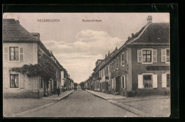 CPA Neubreisach, Blick In Die Baslerstrasse  - Autres & Non Classés