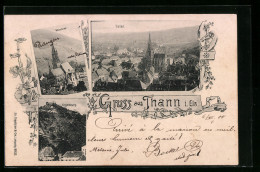 CPA Thann I. E., Vue Générale, Münster Et Engelsburg  - Thann