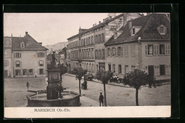 CPA Markirch /Ob.-Els., Vue De La Rue Avec Fontaine  - Other & Unclassified