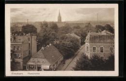 AK Elmshorn, Panorama Mit Geschäft Und Strasse Von Oben  - Elmshorn