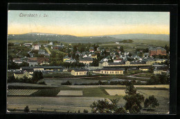 AK Ebersbach /Sa., Ortsansicht Mit Feldern Und Fernblick  - Ebersbach (Loebau/Zittau)