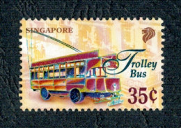Singapore 1997  Trolley Bus Mint  Single Stamp - Busses