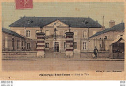 J16-77) MONTEREAU FAUT YONNE - HOTEL DE VILLE - ( ANIMEE -  CARTE TOILEE COULEURS - 2 SCANS ) - Montereau