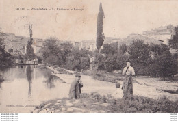 J16-11) PENNAUTIER (AUDE) LA RIVIERE ET LE BARRAGE  - ( ANIMEE - HABITANTS - EN 1905 - 2 SCANS ) - Autres & Non Classés