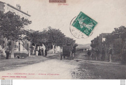 J16-11) CRUSCADES  (AUDE) AVENUE  D ' ORNAISONS - ( ANIMEE - HABITANTS - CALECHE -  2 SCANS ) - Sonstige & Ohne Zuordnung