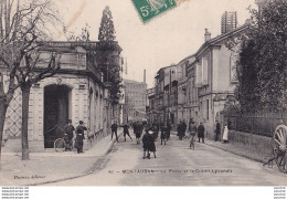 J7-82) MONTAUBAN - LA POSTE ET CREDIT LYONNAIS   - ( ANIMEE - HABITANTS - BANQUE  - 2 SCANS ) - Montauban