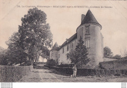 J7-16) BEAULIEU SUR LA SONNETTE (CHARENTE)  CHATEAU DE SANSAC - ( ANIMEE - CHASSEUR AVEC FUSIL ET CHIEN - 2 SCANS ) - Autres & Non Classés