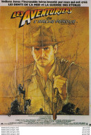 J22- AFFICHE CINEMA - LES AVENTURIERS DE L ' ARCHE PERDUE - HARRISON FORD - 2 SCANS  - Affiches Sur Carte