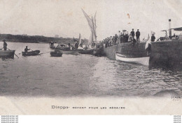 J18-76) DIEPPE - DEPART POUR LES REGATES - ( 2 SCANS ) - Dieppe