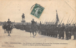 50-CHERBOURG-GENERAL GEIL-REVUE DES TROUPES COLONIALES-N 6012-B/0387 - Cherbourg